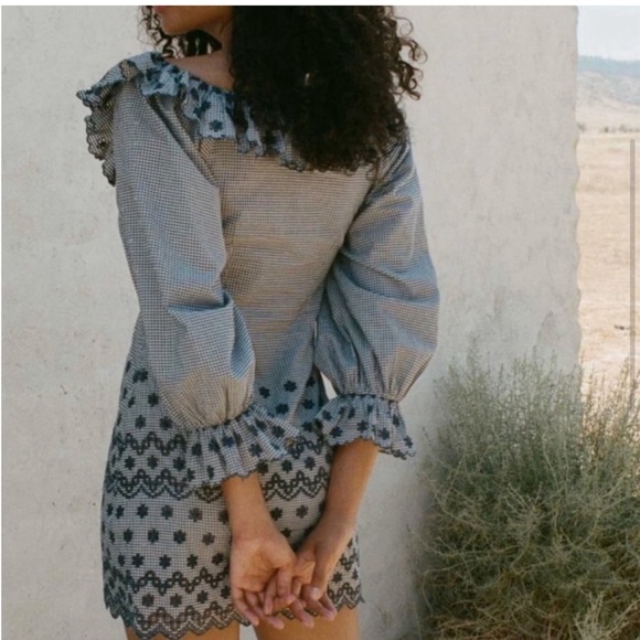 Doen Franique Dress in Azure Paris Gingham - Picture 11 of 11